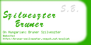 szilveszter bruner business card